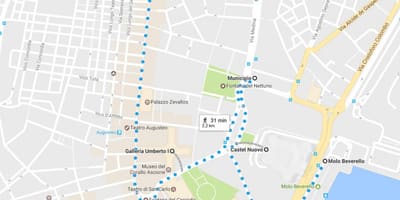 Пішохідна екскурсія Неаполь карті