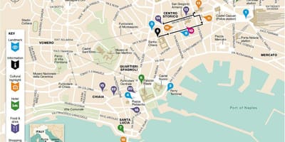 Карта Неаполя в Іспанському кварталі