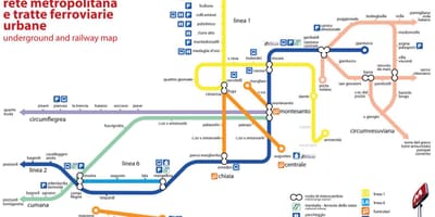 Карта Неаполь фунікулер